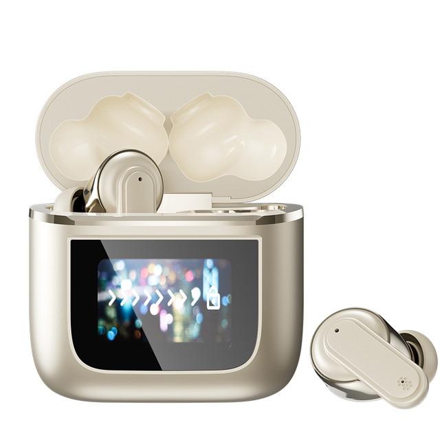 ANC In-Ear Noise Cancelling Wireless Blue Tooth Earbuds,Color LED Screen Touch Active TWS Headphones,Headset