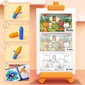 KS Magic Water Zeichen buch Wieder verwendbares Wasser Kinder STEM enthüllen Magic Water Painting Color ing Books - Product Image 4