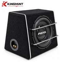Kotak Subwoofer Pasif Trapesium Heavy Duty Aftermarket Besar untuk Mobil, 12 Inch DC 12V, Kabinet Speaker Audio Bass Kuat