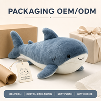 Peluche Requin Personnalisée Directement de l'Usine à Partir de Conception OEM ODM, Poupée en Peluche pour Marques IP Originales