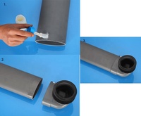 Adaptateur de connexion de toilette WC moderne longue distance de 4 pouces Longueur de bricolage pour salle de bain et sol