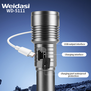 High Power 30W Led Oplaadbare Zaklampen 6000 Mah Type-C Usb Tactische Zaklamp 1000M Lange Afstand Zaklamp Camping Lantaarn