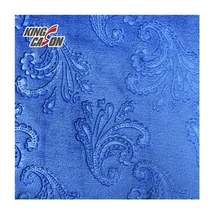 2023 Kingcason Customized Super Soft Spandex Garment 3d Embossed Velvet Fabric Embossing Fabric For Clothes