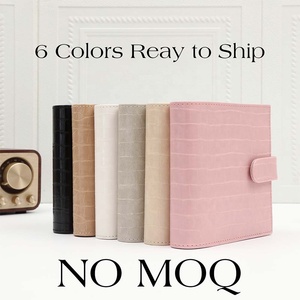 FB TK Etsy – portefeuille en cuir de crocodile A7, 6 anneaux, noir, rose, beige, crème, gris, blanc, nouvelle version - Product Image 2