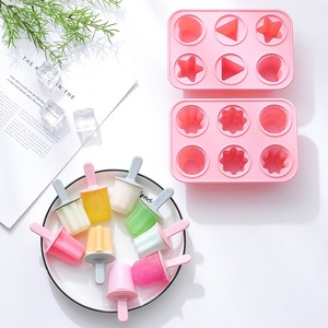 Stock Wholesale 6-Cavity Easy DIY Simple Reusable Silicone Popsicle Maker Ice Pop Tray Home Kitchen Freezer - Product Image 3
