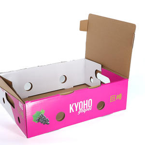 Cajas de Cartón para Uvas Impresas a Color Personalizadas - Embalaje Ecológico con Recubrimiento UV para Envío de Frutas y Regalos - Product Image 2