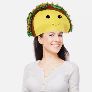 Divertido accesorio de disfraz de Halloween, sombrero de Taco de felpa, suministros para fiestas de Cinco de Mayo, decoraciones, Sombrero Loco tonto para niños <span class=keywords><strong>y</strong></span> adultos - Product Image 2