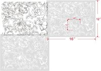 Pochoir de fleur de rose grande taille réutilisable pour la peinture sur murs, panneaux en bois, meubles et tissus