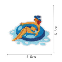 Patchs brodés personnalisés Océan et Plage, thermocollants, motifs animaux marins, badges pour vestes, sacs, chapeaux, vente en gros, fournisseur OEM de patchs