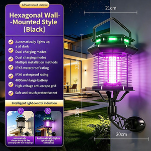 Lampe anti-moustiques <span class=keywords><strong>solaire</strong></span> en gros – Piège <span class=keywords><strong>électrique</strong></span> répulsif pour moustiques, idéal pour la maison, la cour et le jardin - Product Image 2
