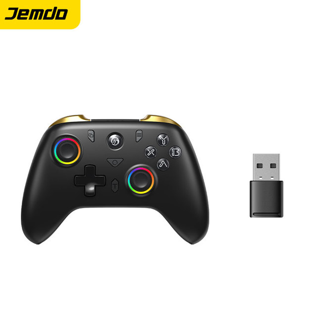 Jemdo Xuanwu Wireless BT 2.4G Wired Joystick for 2 PC Mobile Dual Vibration Hall Turbo Button Six-axis Gyro Macro