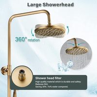 Robinetterie de baignoire et de douche en laiton antique, robinet de baignoire vintage avec douchette, style antique, robinetterie de baignoire et de douche vintage