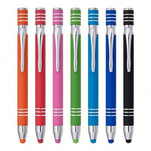 Wholesale Custom Customizable Aluminum Rubberized Ball <b>Pens</b> Metal Screen Touch Personalized Logo Promotional Gift Office School - Product Image 2
