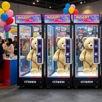 Machine distributrice d'arcade exclusive pour centres commerciaux, à coupe de précision par ciseaux simples, pour jouets en peluche à gagner