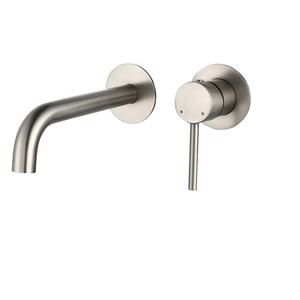 Robinet de salle de bain mural en laiton chromé de luxe, mitigeur <span class=keywords><strong>d</strong></span>'<span class=keywords><strong>eau</strong></span> froide et chaude encastré pour lavabo, robinets à <span class=keywords><strong>d</strong></span>ébit contrôlé tendance - Product Image 5