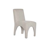 CHAISE EN POLYESTER HAUTE 90 CM LARGEUR 48 CM PROFONDEUR 69 CM REMBOURRÉE GRIS CLAIR