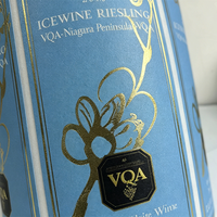 Étiquettes de vin personnalisées en papier couché brillant avec dorure à chaud en relief, sensibles à la chaleur, avec adhésif en rouleau, impression CMJN/