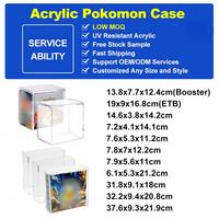 Lot de 6 modules de sous-supports en acrylique transparent anti-UV assemblés, avec couvercle magnétique pour collectionneur de cartes TCG, pour protection de cartes, design moderne
