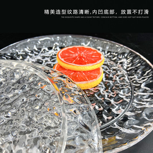 Plateau à fruits en acrylique, plat rond transparent en cristal, durable, pour les fêtes - Product Image 5