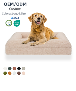 سرير كبير من رغوة الذاكرة OEM ODM سرير كلب حيوان أليف قابل للغسل مخصص سرير كلب فوم فاخر قابل للإزالة مقاوم للماء - Product Image 1