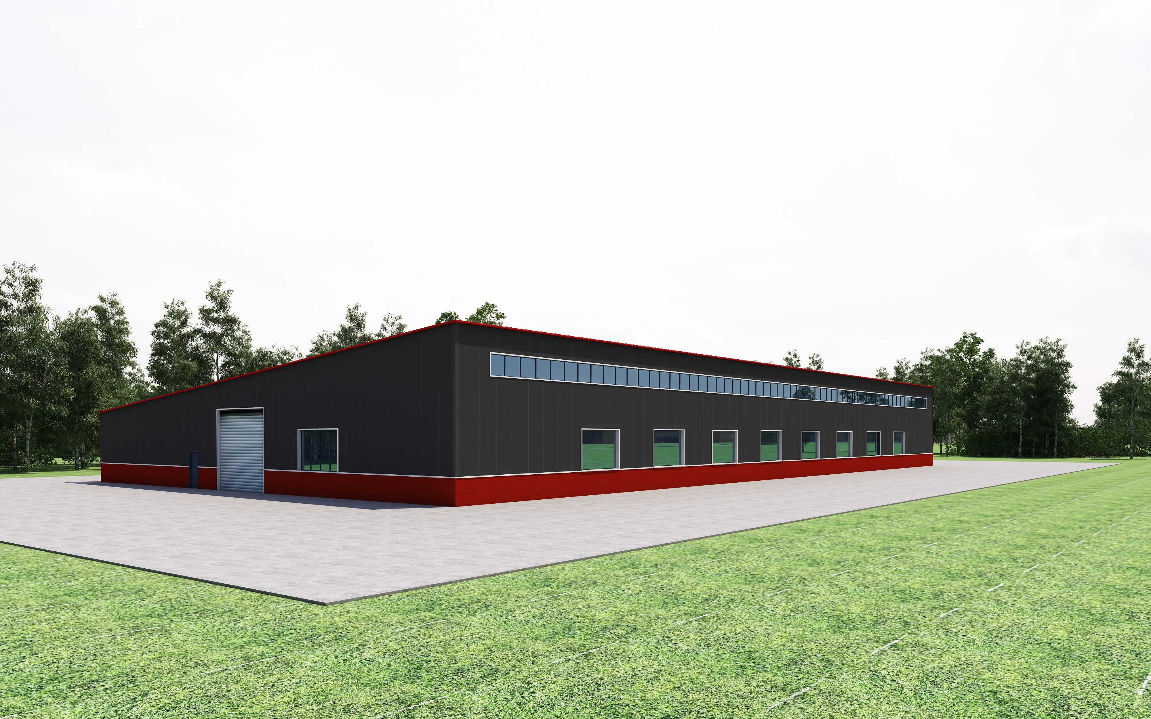 Constructed Buildings Warehouse Construction Material Steel Structure Prefabricated Hall Factory Building