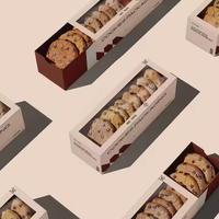 Pâtisserie écologique personnalisée, boulangerie, beignet, boîte à biscuits, dessert, collation et conception et emballage alimentaire
