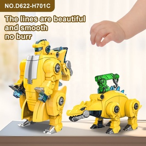 Giocattoli di assemblaggio DIY personalizzati trasformazionali di assemblaggio di dinosauri <span class=keywords><strong>giochi</strong></span> di ingegneria dei veicoli per ragazzi e giocattoli educativi - Product Image 4