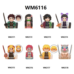 Blocchi da Costruzione Demon Slayer, Mini Action Figure, Personaggi Nezuko <span class=keywords><strong>Kamado</strong></span> e <span class=keywords><strong>Tanjiro</strong></span> <span class=keywords><strong>Kamado</strong></span>, Statuette da Collezione per Scrivania, Regalo di Compleanno - Product Image 2
