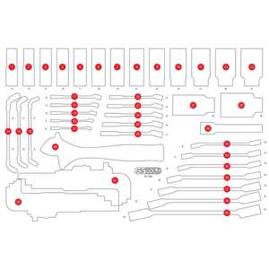 KS TOOLS-811,1055-97 Inserto de espuma vacío para 811,1055-EAN 4042146860755 TALLERES DE ROTACIÓN BANDEJAS VACÍAS - Product Image 1