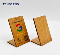 Carte NFC en bois étanche avec logo personnalisé, étiquette de retour d'information sans contact pour hôtel, restaurant, commerce de détail
