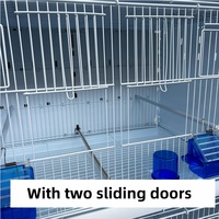 Grande cage à oiseaux en fil de fer pour perruches, canaris, élevage, cage à animaux durable, plateau en plastique, emballage en boîte, vente en gros, cage à perroquets