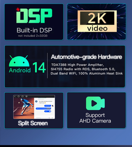 <span class=keywords><strong>Android</strong></span> 14 CarPlay estéreo para Mercedes W211 Clase E E200 E220 E300 2 Din IPS pantalla táctil <span class=keywords><strong>Bluetooth</strong></span> GPS 4G WiFi cámara de respaldo - Product Image 4