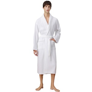 Peignoir <span class=keywords><strong>en</strong></span> tissu éponge pour hôtel, peignoir unisexe pour couples, serviette de bain pour maison d'hôtes, coton absorbant, toutes saisons - Product Image 5