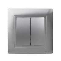 Enchufe Alemán Individual Moderno de 86*86mm, Gris, Ignífugo, con Panel Táctil, 3 Puertos USB A+C, Clasificación IP23, 250V/110V 16A