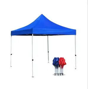 Gazebo pliable portable robuste, tente de réception extérieure, tente de camping avec revêtement en poudre, une chambre, voyage, pêche, 3x3 - Product Image 3