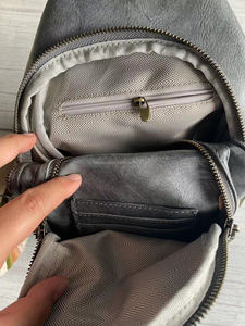 2024最新の自由奔放に生きる声明マルチカラーシェブロン刺繍ストラップ<span class=keywords><strong>3</strong></span>ジッパーヴィンテージビーガンレザースリングバッグ - Product Image 4