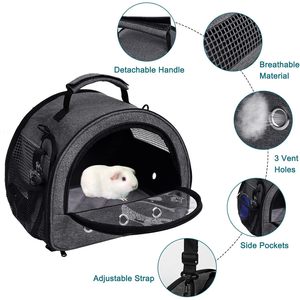 Borsa da esterno traspirante per animali da compagnia Premium per cavie criceti conigli da viaggio - Product Image 1