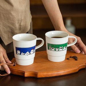 Cartoon Ceramic Coffee Mug Breakfast Milk Cup Cute Mugs with Animal Printed - Product Image 3