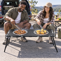 Barbecue au charbon de bois pliable, portable, pour le camping en plein air, le jardin, la terrasse, les pique-niques, la plage, les fêtes et les voyages