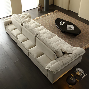 Sofá de tela estilo nube con respaldo móvil, asiento extra profundo, sofá tipo <span class=keywords><strong>nido</strong></span> humano de fila recta - Product Image 5