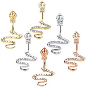 Yw Cơ Thể Đồ Trang Sức Đẹp CZ Pha Lê Mắt Ác Zircon Rhinestone Bụng Nút Rốn Xỏ Nhẫn Vật Liệu Chính Thép Không Gỉ - Product Image 6