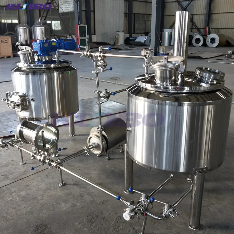 KUNBO 2-3 BBL 200l Micro Brewery 250L Brewhouse Hệ Thống Sản Xuất Bia Điện