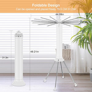 Étendoir à vêtements organisateur de vêtements multifonctionnel pliable avec niveau unique pour le nettoyage de la salle de bain ou du salon - Product Image 6