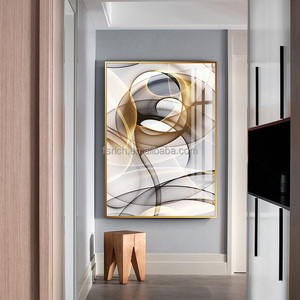 Light Luxury Living Room Decorative Painting Atmosphere Gold <strong>Abstract</strong> Crystal Porcelain Painting Sofa <strong>Background</strong> Wall Hanging - Product Image 5