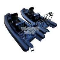 Bateau à rames en aluminium Yoolwin 560, robuste, grand lit de soleil, table à manger, haute vitesse, pêche/sport/divertissement, 11 passagers