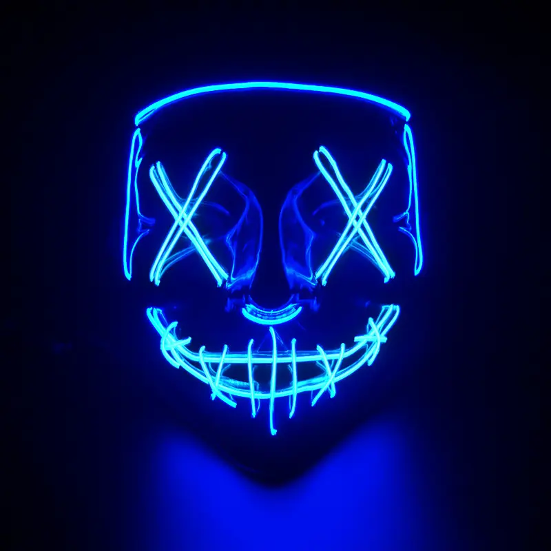 Halloween creative horror neon purifying children's mask Cosplay costume DJ Rave party light mask