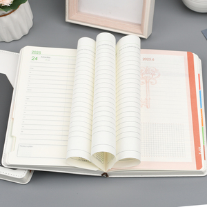 Venta al <span class=keywords><strong>por</strong></span> <span class=keywords><strong>mayor</strong></span> logotipo personalizado A5 PU cuero 2025 Agenda Tapa dura A5 agenda semanal mensual planificador diario cuaderno - Product Image 6