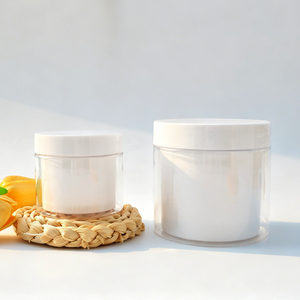 Emballage cosmétique 100g 200g 300g 500g Contenants en plastique à double paroi Grande capacité Pot en plastique PET pour crème - Product Image 2