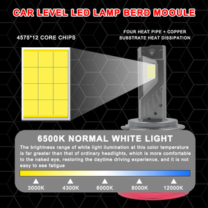 CAR-REFINE F180 H7 360W 12V 20000LM 6000K Système d'éclairage LED pour phares de voiture H1/H11/9005/9006/9012 <span class=keywords><strong>Ampoule</strong></span> de phare LED OEM ODM - Product Image 5