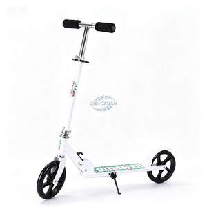 Adjustable Kids Scooter Aluminum Alloy Two-<b>Wheel</b> Blue PU <b>Wheels</b> Foot Brake Outdoor Riding for Children - Product Image 6